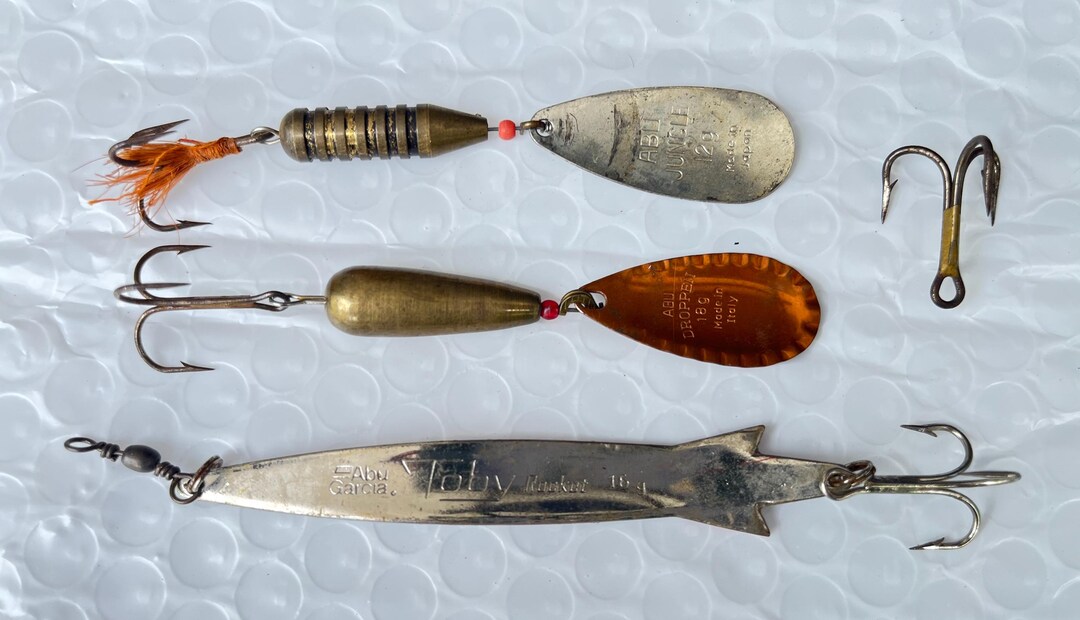 Abu Garcia Lure Combo 3pcs Toby Rocket Droppen Jungle Spinner Used Fishing - Etsy Israel Abu Garcia Lure Combo 3pcs Toby Rocket Droppen Jungle Spinner Used Fishing - Etsy Israel