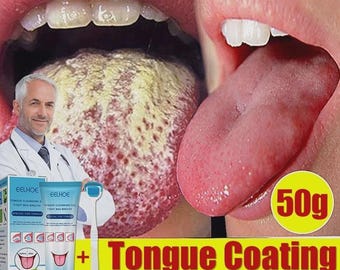 Gel limpiador lingual con raspador / Limpieza profunda, aliento fresco, cuidado de la higiene bucal
