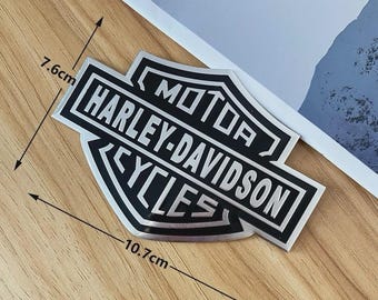 2 pegatinas con emblema metálico 3D estilo Harley-Davidson