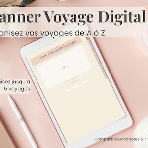 Carnet de Voyage Digital, Planner Voyage PDF, Travel Planner iPad GoodNotes, Journal Organisateur de Voyage, Téléchargement Instantané