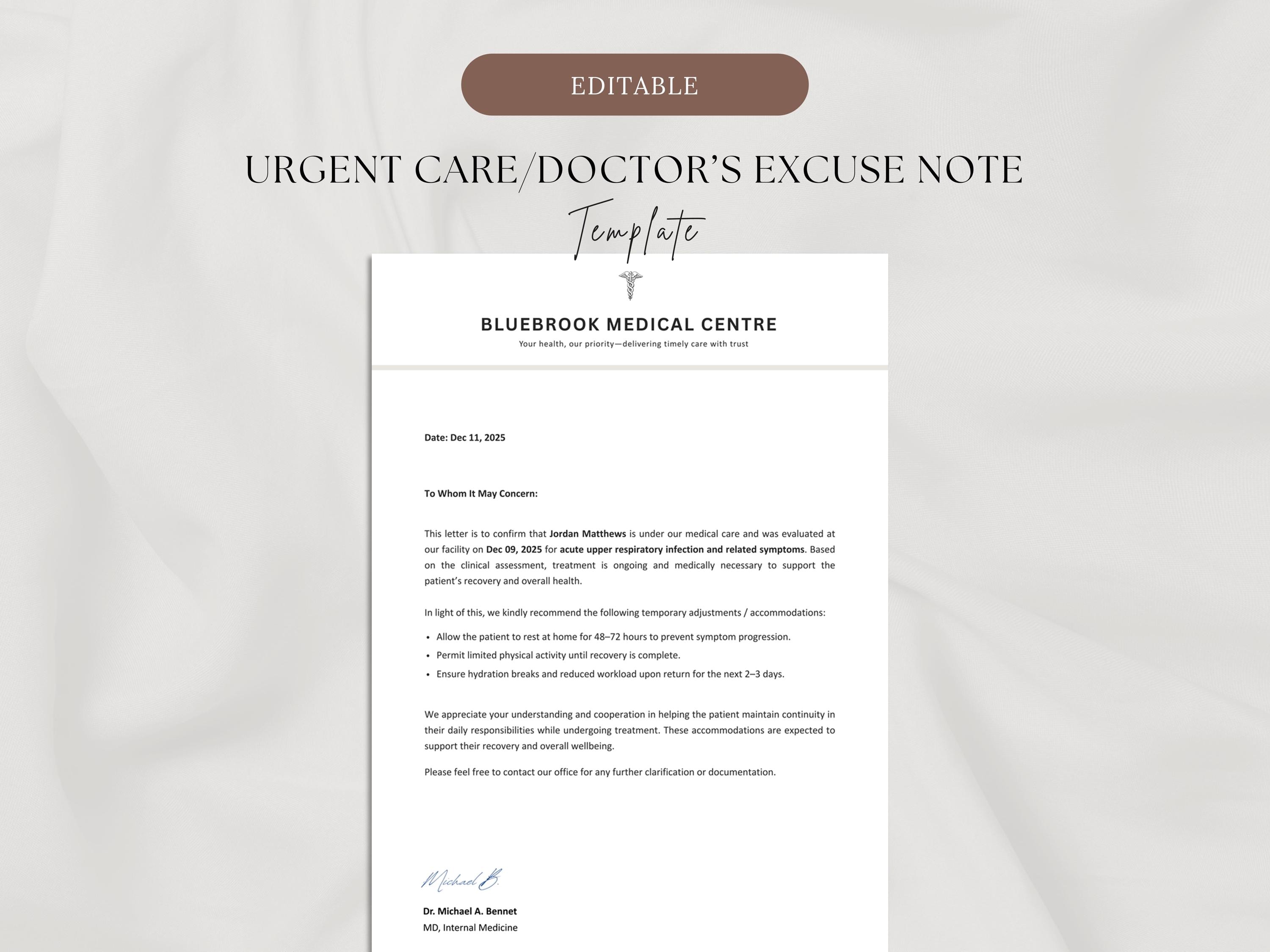 Doctor Notes Return to Work - Etsy Sweden
