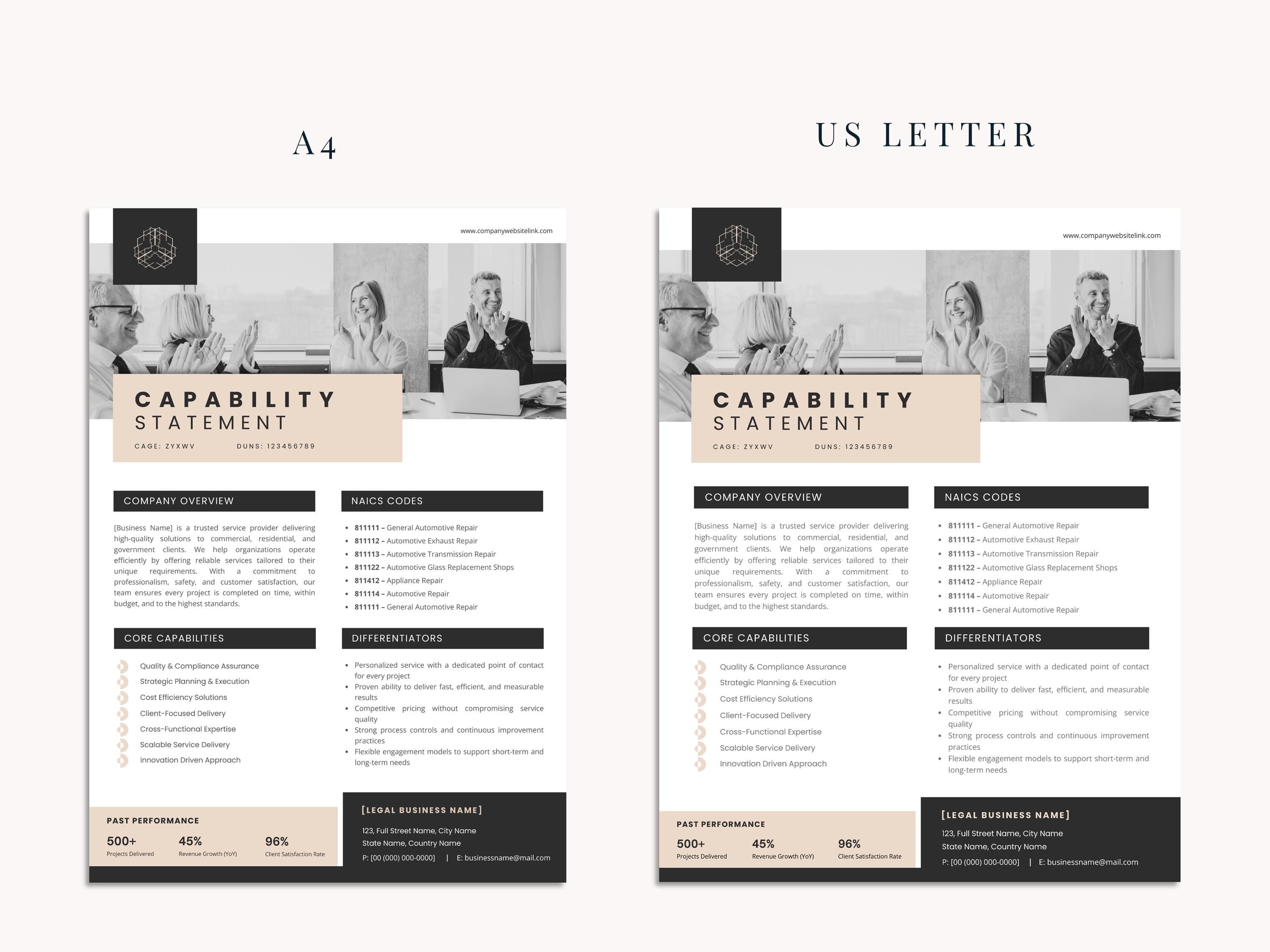 Business Capability Statement | Marketing Statement | Corporate Flyer ...