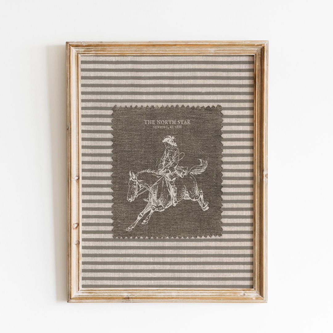 Vintage Rodeo Cowboy Poster | Western Striped Wall Art | Rustic ...