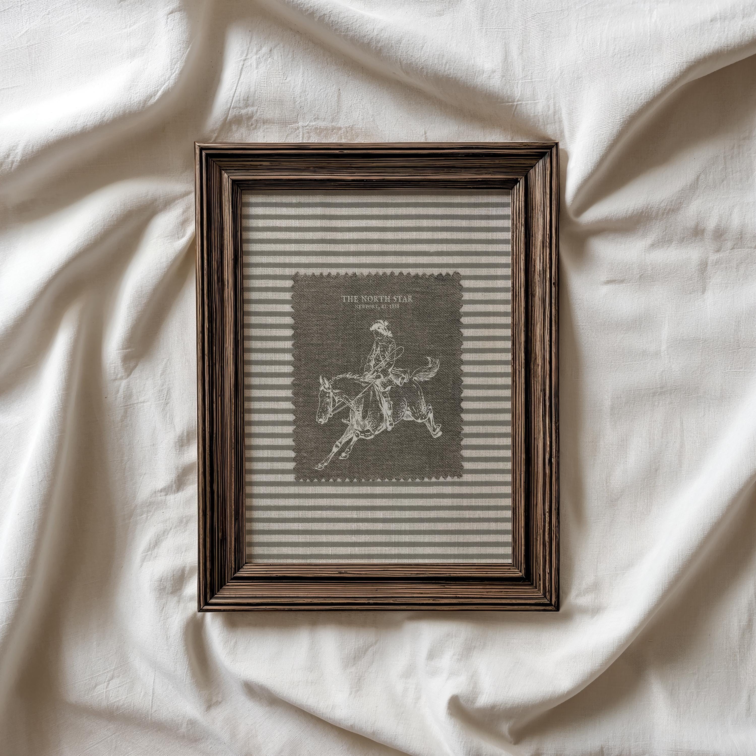 Vintage Rodeo Cowboy Poster | Western Striped Wall Art | Rustic ...