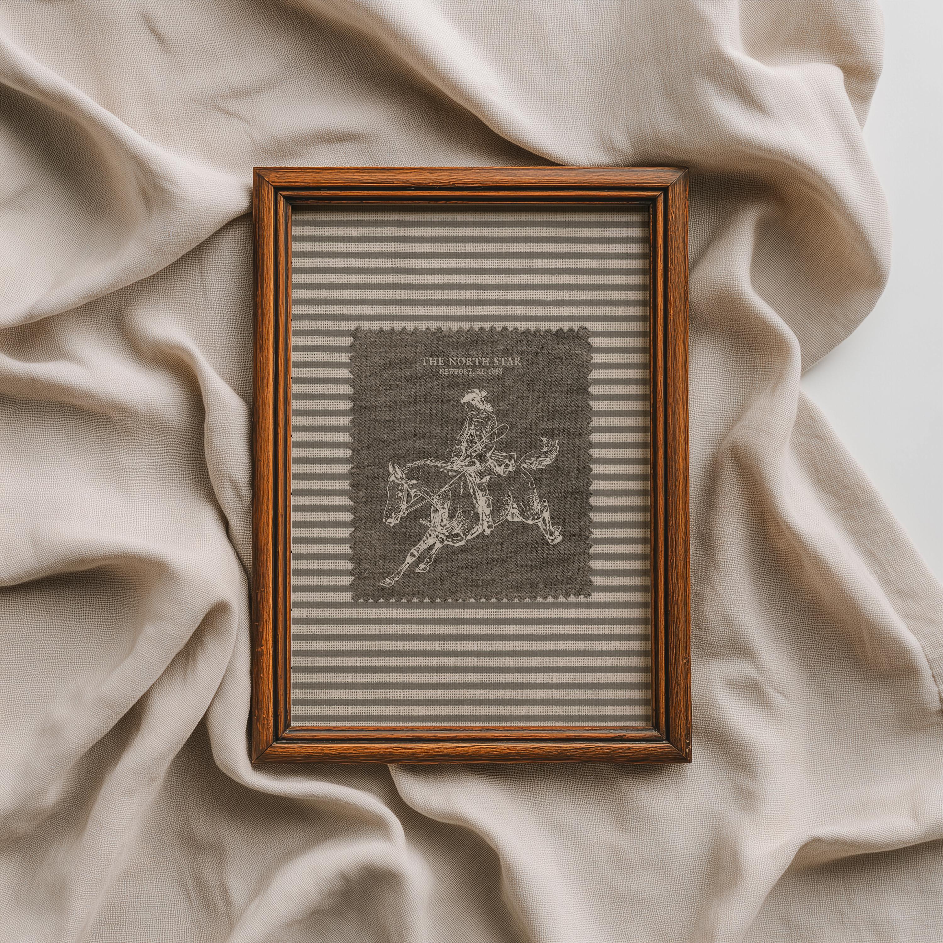 Vintage Rodeo Cowboy Poster | Western Striped Wall Art | Rustic ...