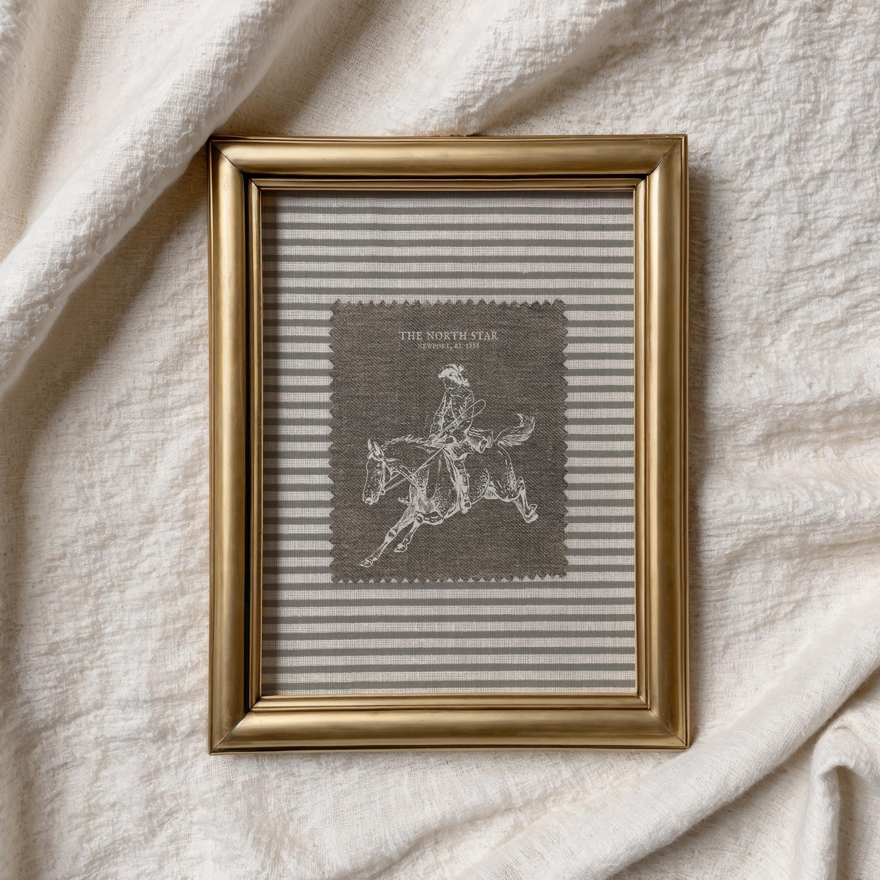 Vintage Rodeo Cowboy Poster | Western Striped Wall Art | Rustic ...
