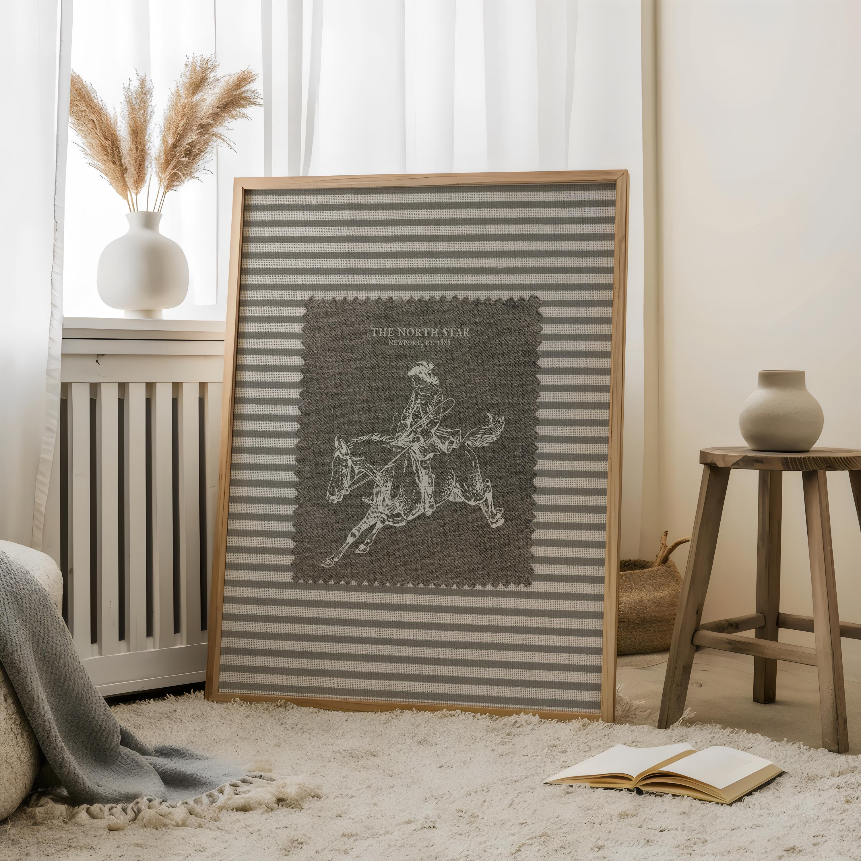 Vintage Rodeo Cowboy Poster | Western Striped Wall Art | Rustic ...