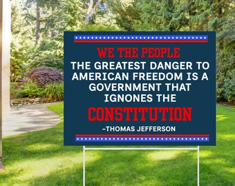 The Greatest Danger To Freedom Yard Sign, Protest Resist Hate Lawn Sign, Anti-Trump, No Kings Liberty, Resist Fascism Yard Sign YS42