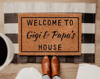 Doormat for Grandparents Gift Fathers Day Gift Doormat Custom Welcome Mat Decor for Grandparents Day DMAT67