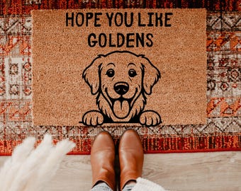 Golden Retriever Doormat, Hope You Like Goldens Doormat, Golden Retriever Welcome Mat, Funny Dog Door Mat, Retriever Lover Gift, 74