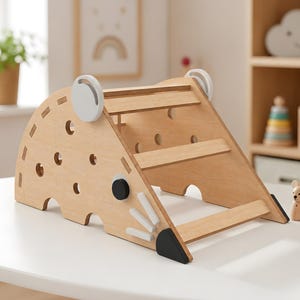 Wooden Mouse Toy DXF SVG • Hamster Climbing Ramp Laser Cut File • Small Pet Toy CNC Plan • Miniature Montessori Arch • Plywood Toy Pattern