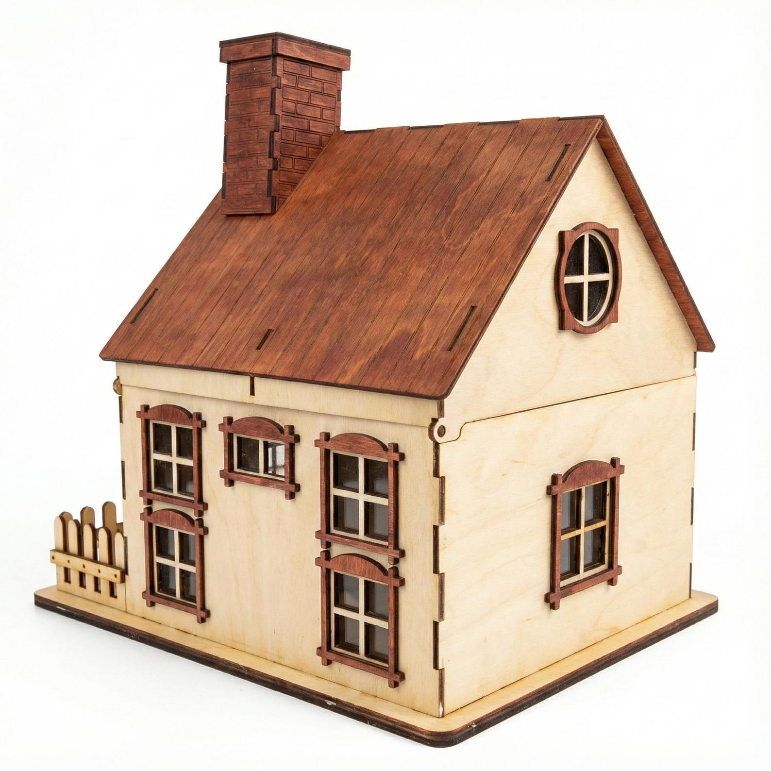 Laser Cut Miniature House DXF SVG Files - 4mm Plywood 3D House Template ...