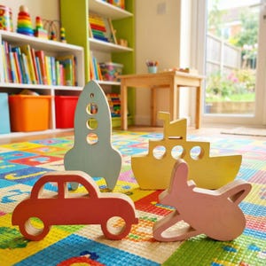 36 ontwerpen babymagneet lasergesneden DXF SVG-bestanden | Dieren Voertuigen Speelgoed | Uilen, konijnen, schapen, paarden| Montessori kinderkamerdecoratie | CNC-vectorset
