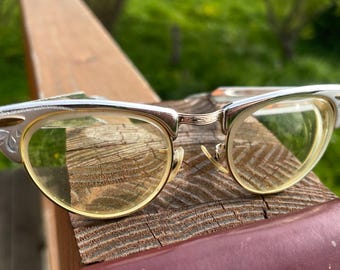 Vintage Cat-Eye Glasses , 1950’s-1960’s Collectible Glasses, Glasses from Rochester, Shuron Manufactured Glasses