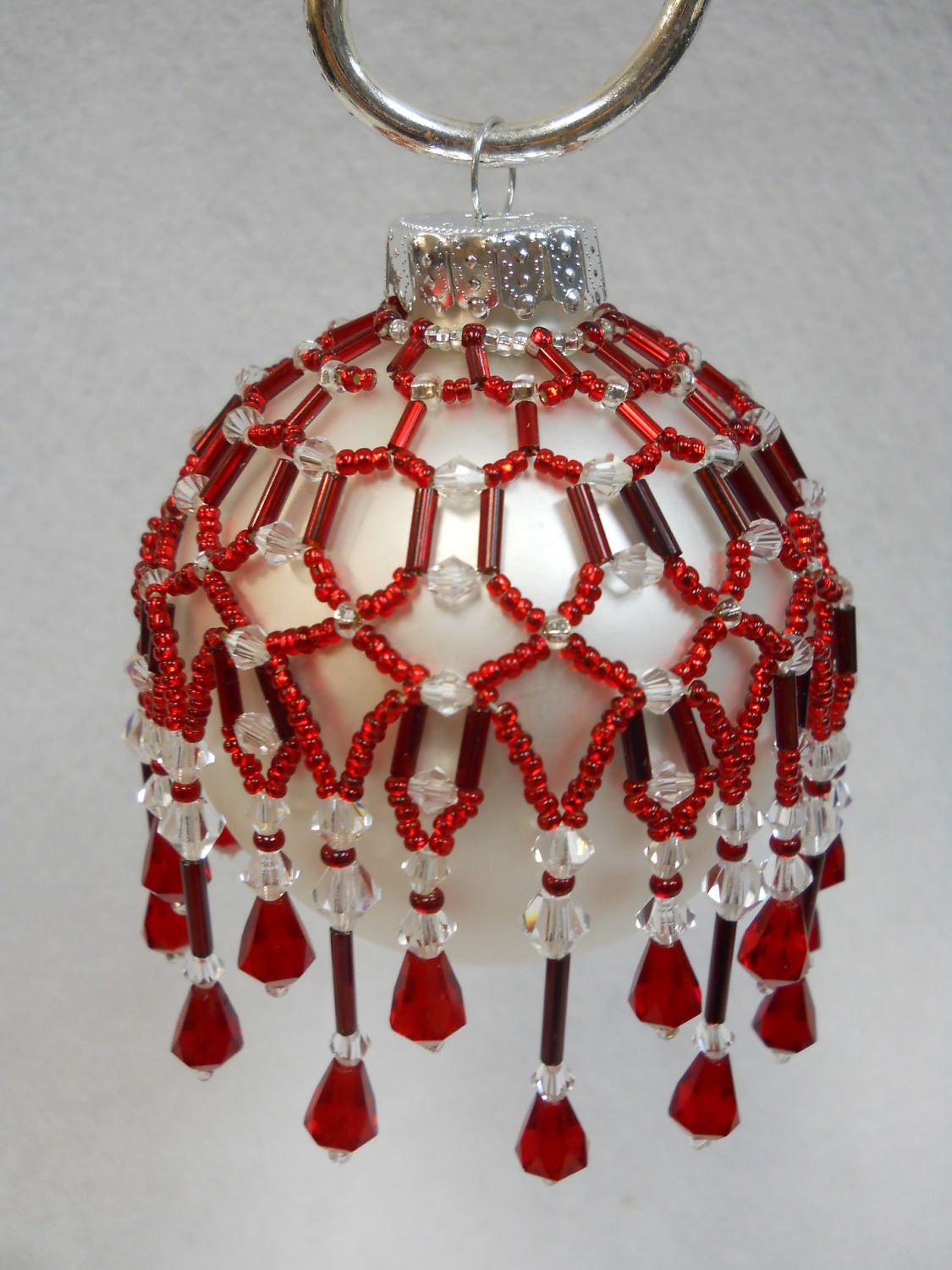 PATTERN ONLY Beaded Christmas Ornament Cover Holiday Original Etsy