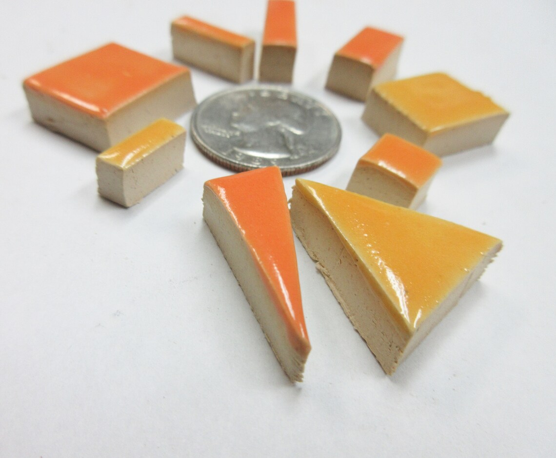195 Mosaic Tiles Handmade Ceramic Craft Tiles Stoneware Etsy