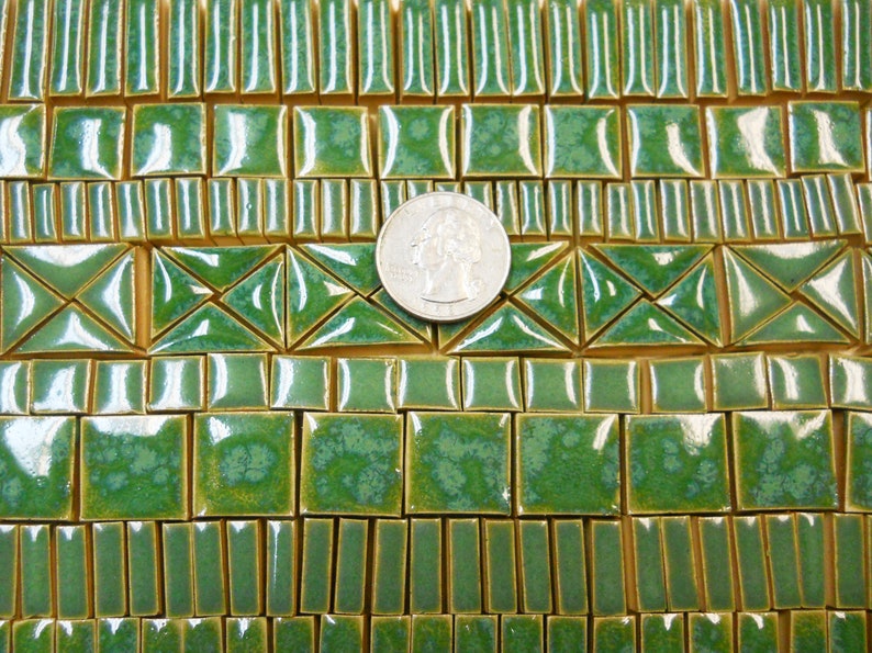 200 Mosaic Tiles Handmade Ceramic Craft Tiles Mosaic Art Etsy