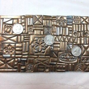 175+ Mosaic Tiles, Handmade Ceramic Craft Tiles; Assorted Shapes, Textures and Sizes; Old Gold Metallic Shades Glazed Art Supplies