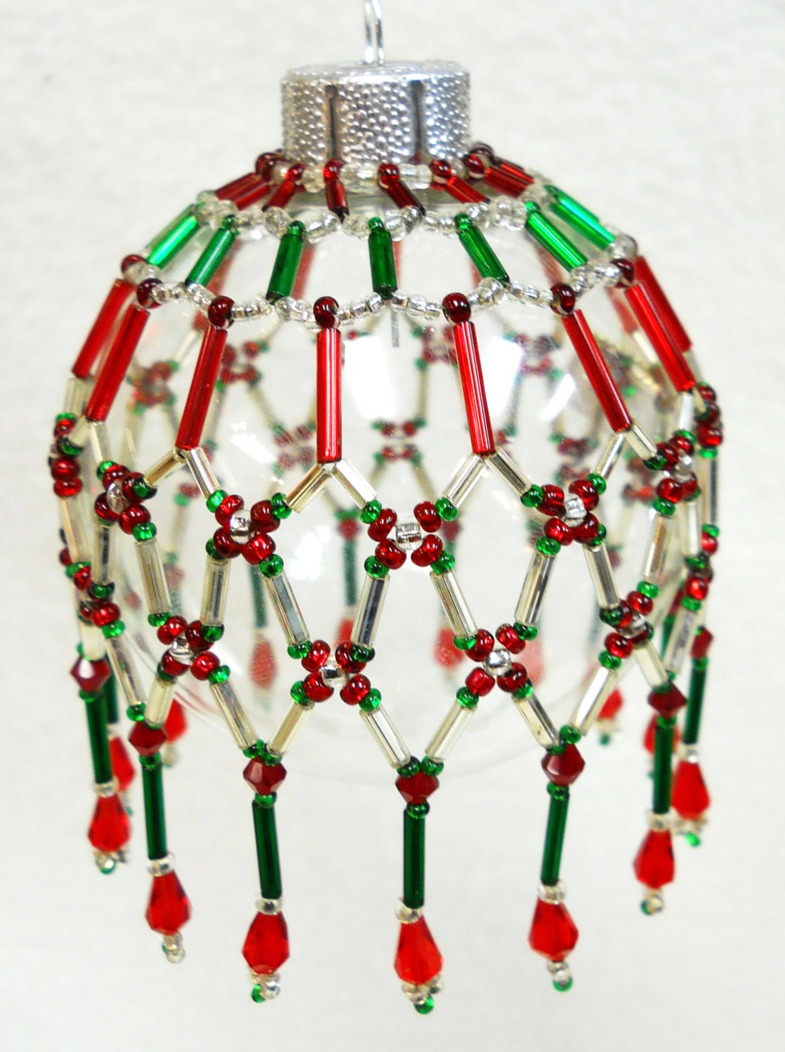 PATTERN ONLY Beaded Christmas Ornament Cover Holiday Original Etsy