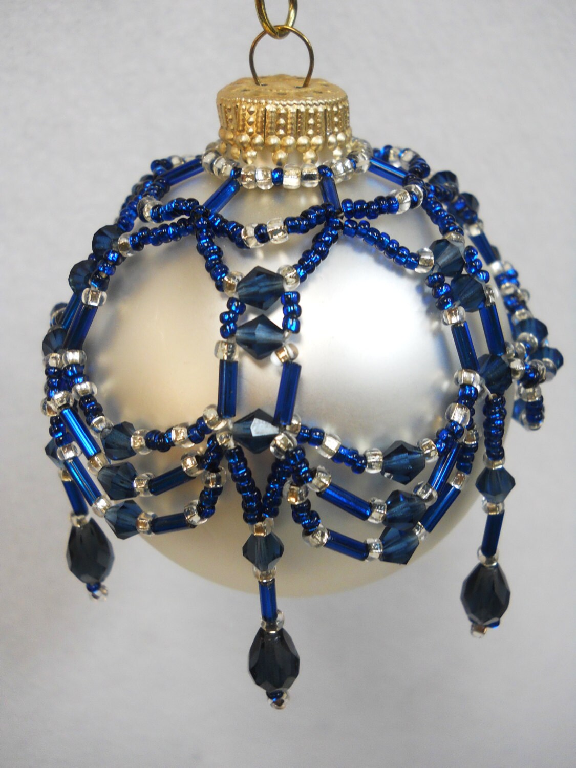 PATTERN ONLY Beaded Christmas Ornament Cover Holiday Original Princess Drape FREE Shipping Etsy Ireland