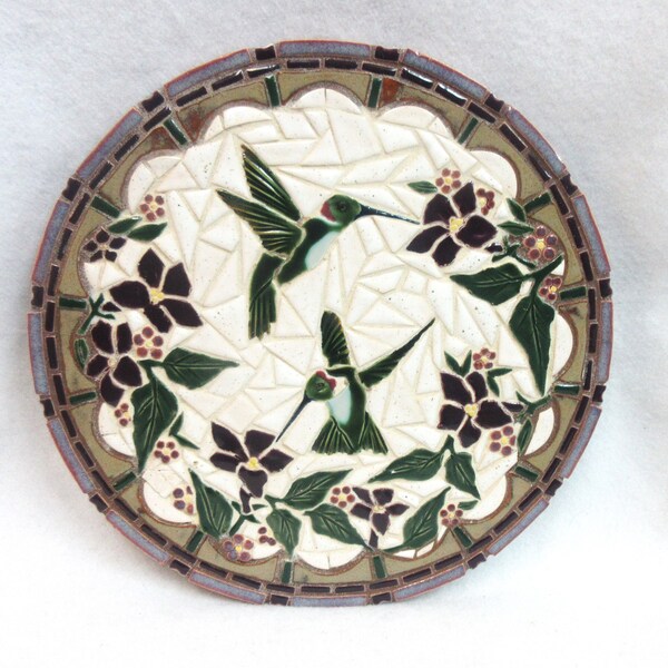 Mosaic Hummingbird Wall Decor Etsy