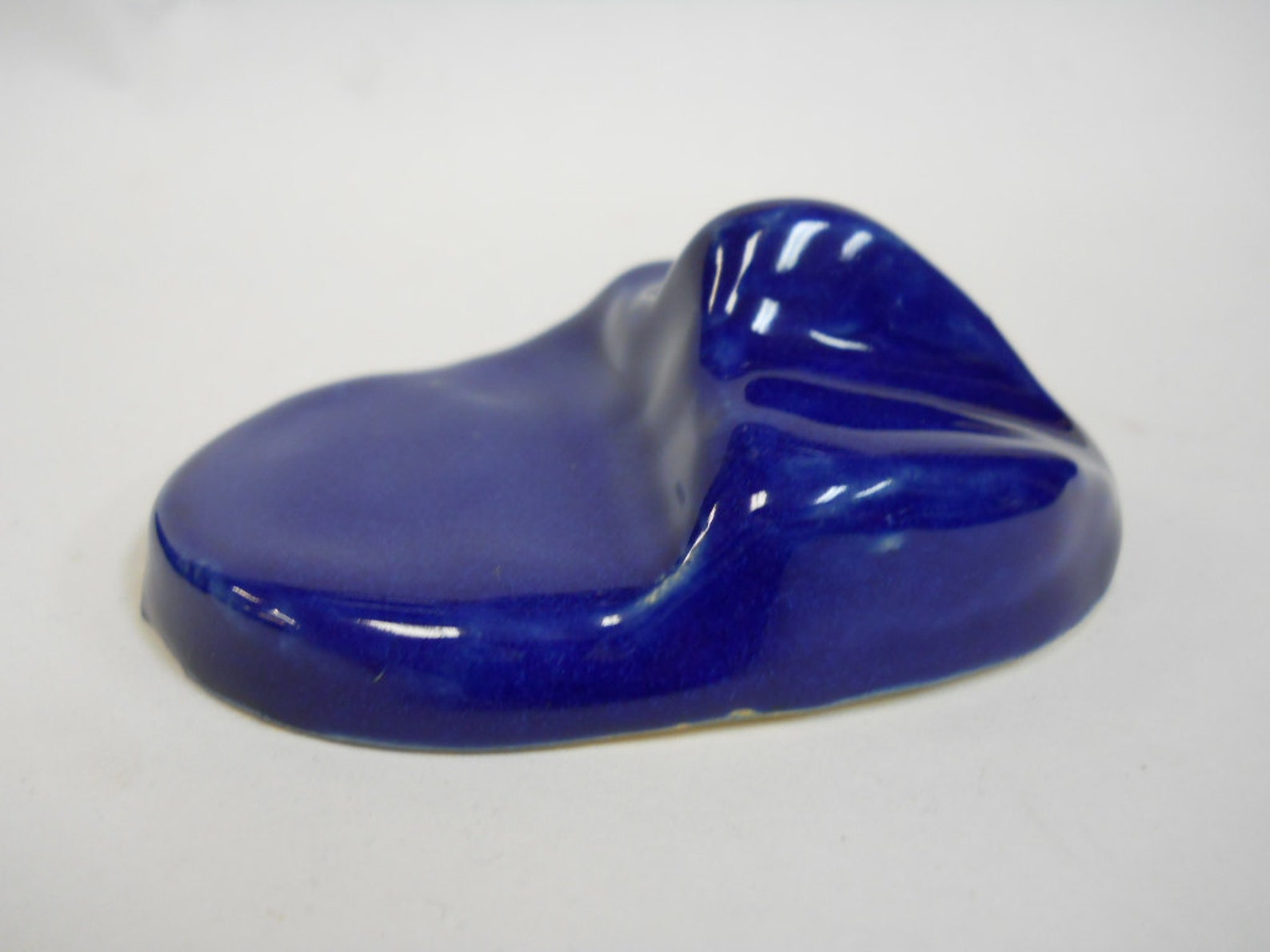 Ceramic Pot Feet set of 4, Handmade Ceramic birdfoot Pot Risers, Blue