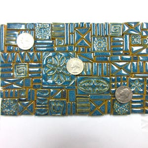 155+ Mosaic Tiles, Sea Blue Green Handmade Ceramic Craft Tiles, Assorted Tile  Shapes / Textures and Sizes, Stoneware Tiles for Mosaics #9