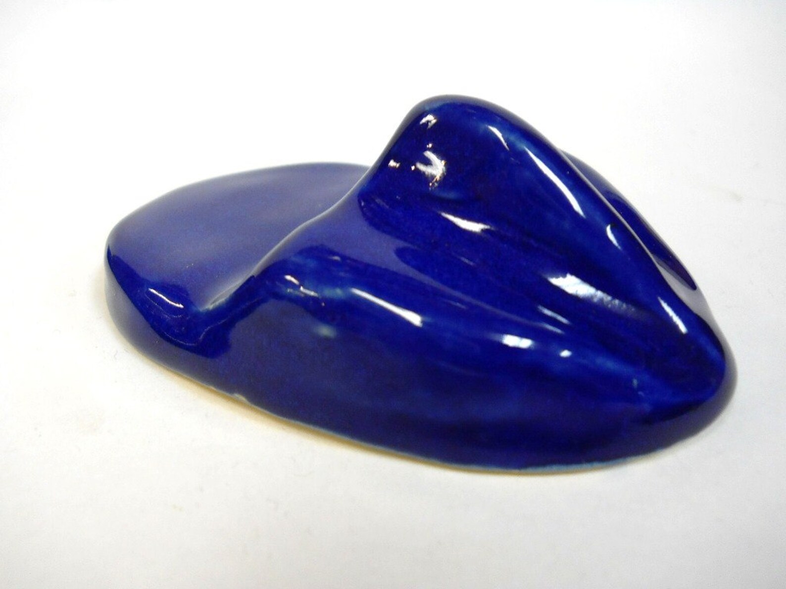 Ceramic Pot Feet set of 4, Handmade Ceramic birdfoot Pot Risers, Blue