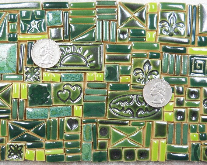 175 Mosaic Tiles Handmade Ceramic Craft Tiles Focal Tile Etsy