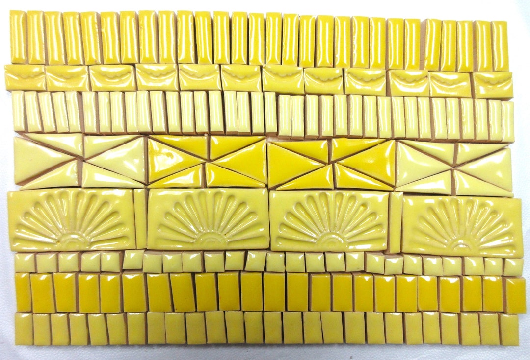 180 Mosaic Tiles, Handmade Ceramic Craft Tiles, Small Ceramic Mosaic