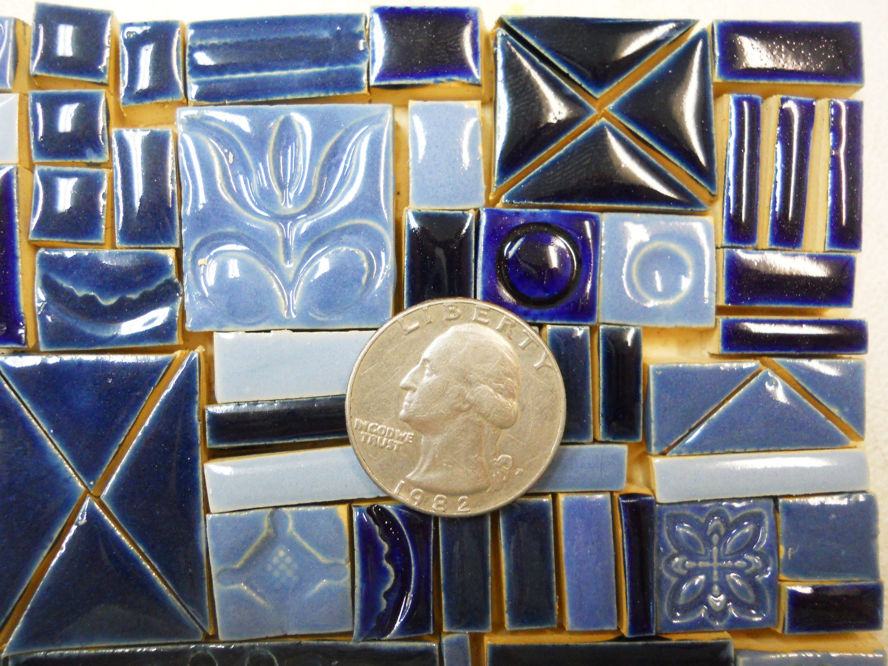 175 Mosaic Tiles Handmade Ceramic Craft Tiles Assorted Etsy