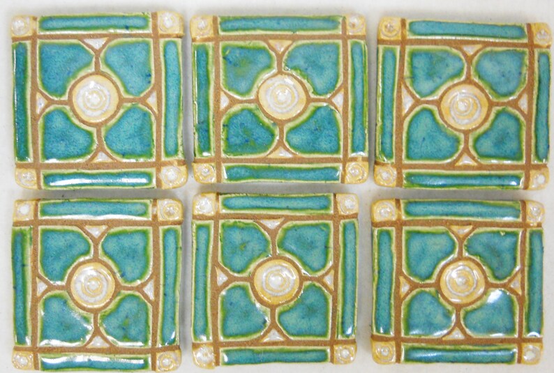 Handmade Decorative Mosaic Tiles Ceramic Dogwood Image 0