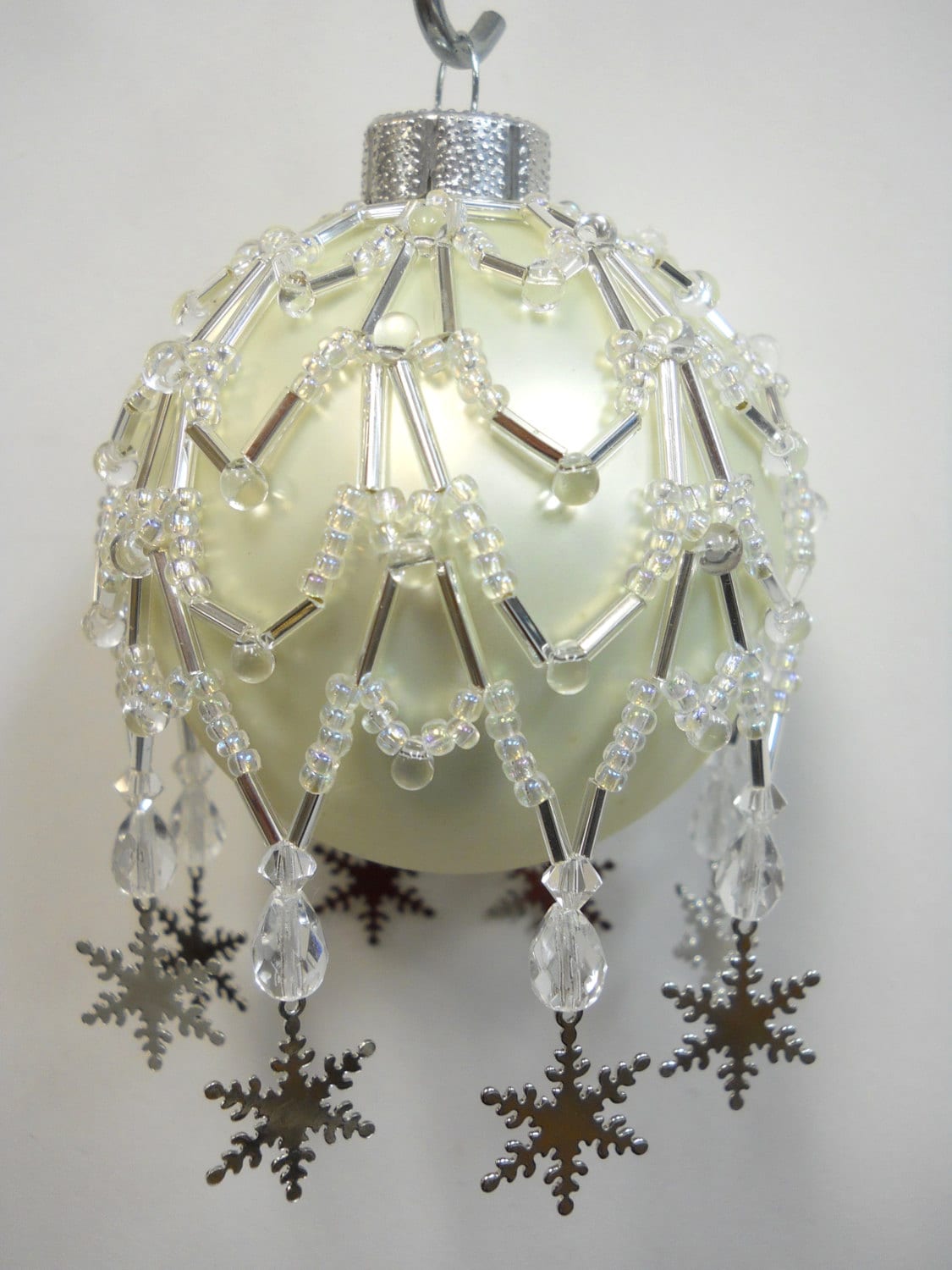 pattern-only-beaded-christmas-ornament-cover-holiday-original-charmed-snow-flake-free-shipping-etsy