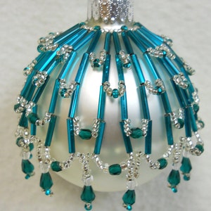 PATTERN ONLY Beaded Christmas Ornament Cover Holiday Original &quot; Tahoe&quot;  Free Shipping. This is NOT a digital download.