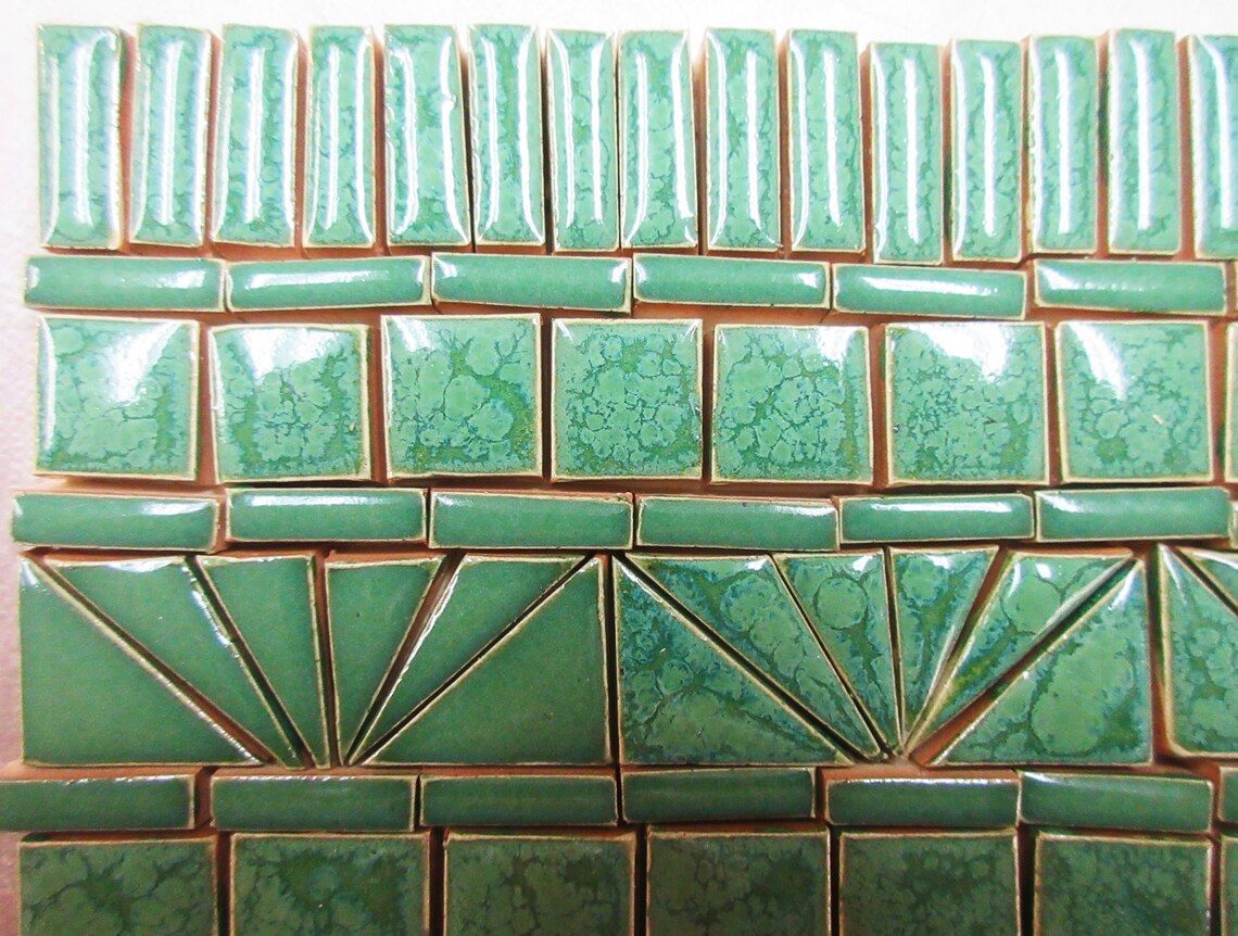 185 Mosaic Tiles Handmade Ceramic Craft Tiles Mosaic Art Etsy