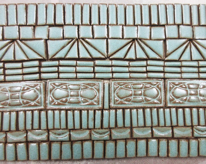 180 Mosaic Tiles Handmade Ceramic Craft Tiles Stoneware Etsy