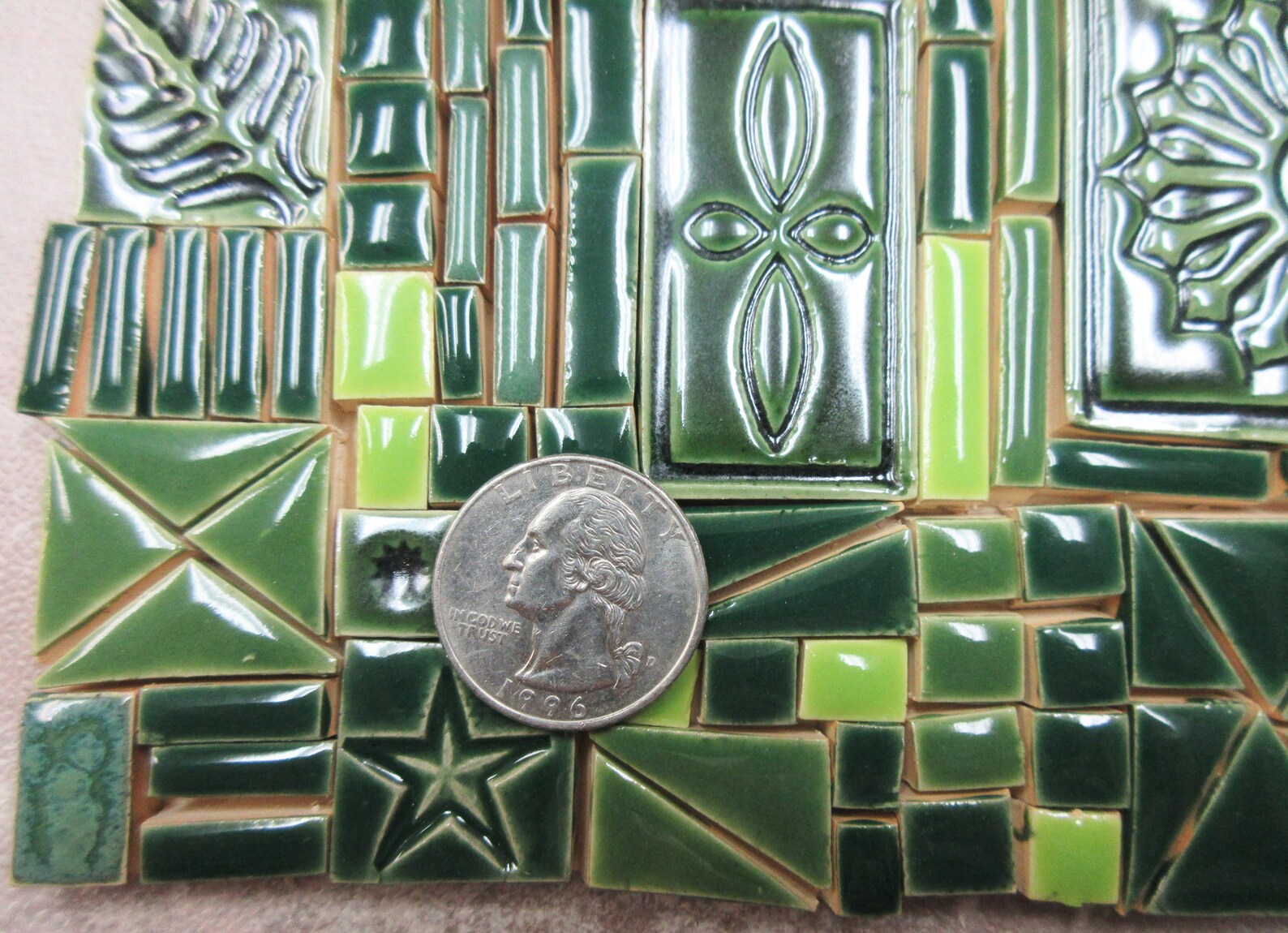170 Mosaic Tiles Handmade Ceramic Craft Tiles Assorted Etsy