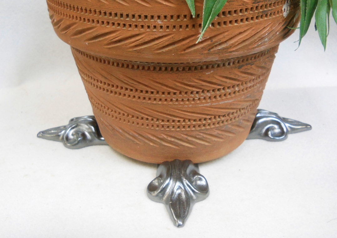 Ceramic Pot Feet Set of 4. Handmade Ceramic Fleur De Lis Etsy