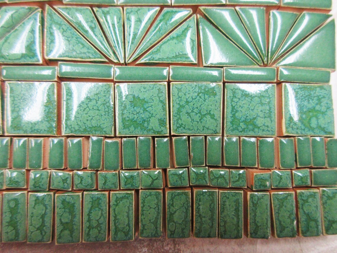 190 Mosaic Tiles Handmade Ceramic Craft Tiles Mosaic Art Etsy
