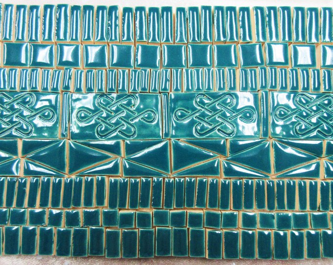 195 Mosaic Tiles Handmade Ceramic Craft Tiles Stoneware Etsy