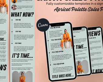 Stan Store Beacons Sales Page for Digital Products, Courses & Creators  | Canva Banner + Thumbnail | Modern Apricot Palette for Coaches