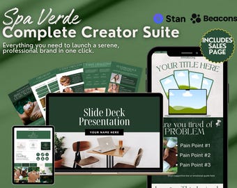 Stan Store Beacons Canva Brand Template for Wellness Brands | Includes Ebook Template Banner Thumbnail for Digital Product Courses