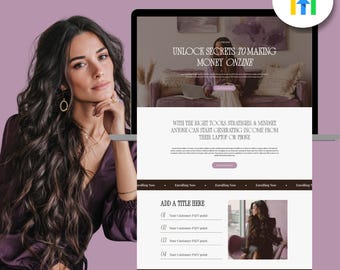Go High Level Sales Funnel Template Bundle | Feminine GHL Funnel for Female Coaches, Service Provider | 3 Page Funnel | Plug n Play