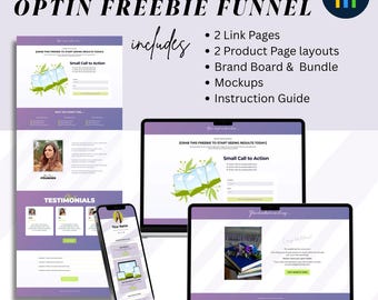 Go High Level Freebie Optin Funnel Template  | Lavender & Lime Feminine GHL Funnel | Link In Bio Funnel | Lead Magnet Funnel Template