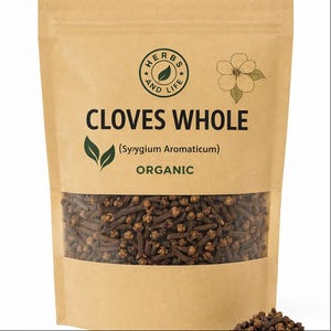 Całe goździki | Laung - Pąki goździków | Suszone zioła | Ziołowy Syzygium aromaticum | Organiczne całe goździki