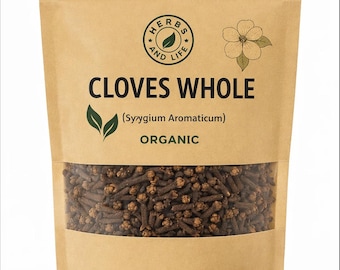 Clavo de olor entero / Laung - Brotes de clavo / Hierbas secas / Syzygium aromaticum / Clavo de olor entero orgánico