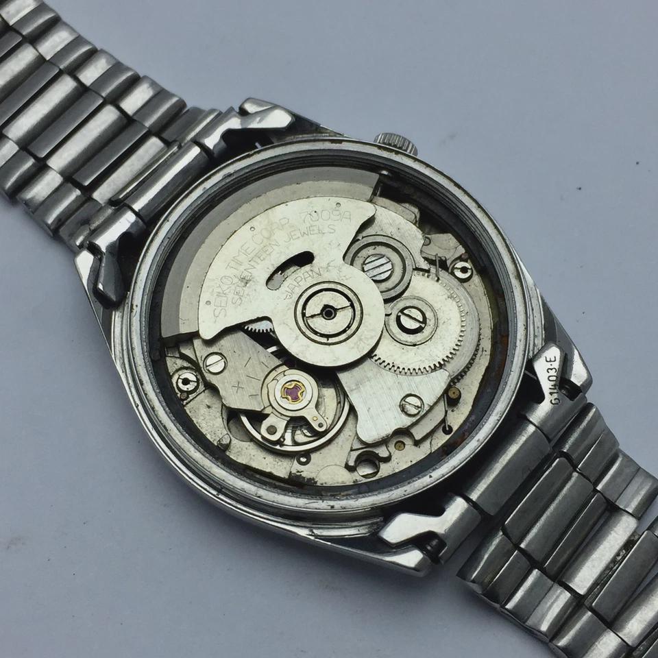 Seiko 5 Automatic 7009-8740 Day/date Blue Dial Vintage Men's Watch