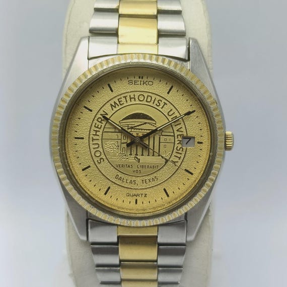 Seiko SQ 6923-8089 Southern Methodist University Gifted Vintage
