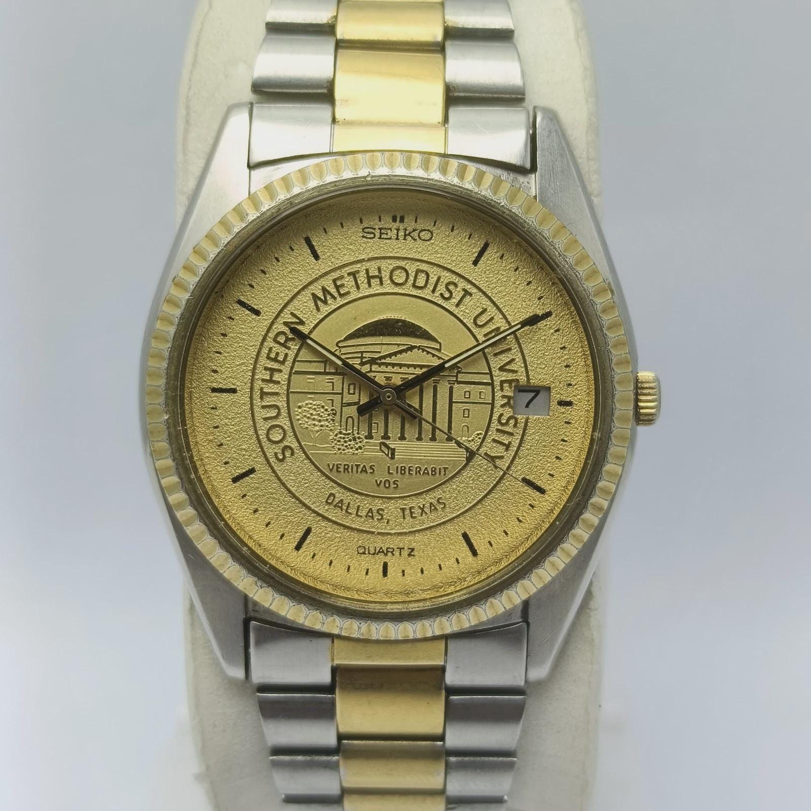 Seiko SQ 6923-8089 Southern Methodist University Gifted Vintage