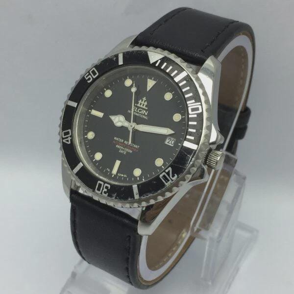 Elgin International Automatic Deep Sea FK-531N-SL Diver's Vintage